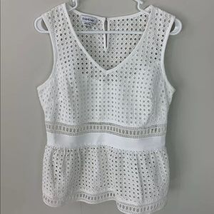 Bebe Womens Tank Top Size 10 Color White